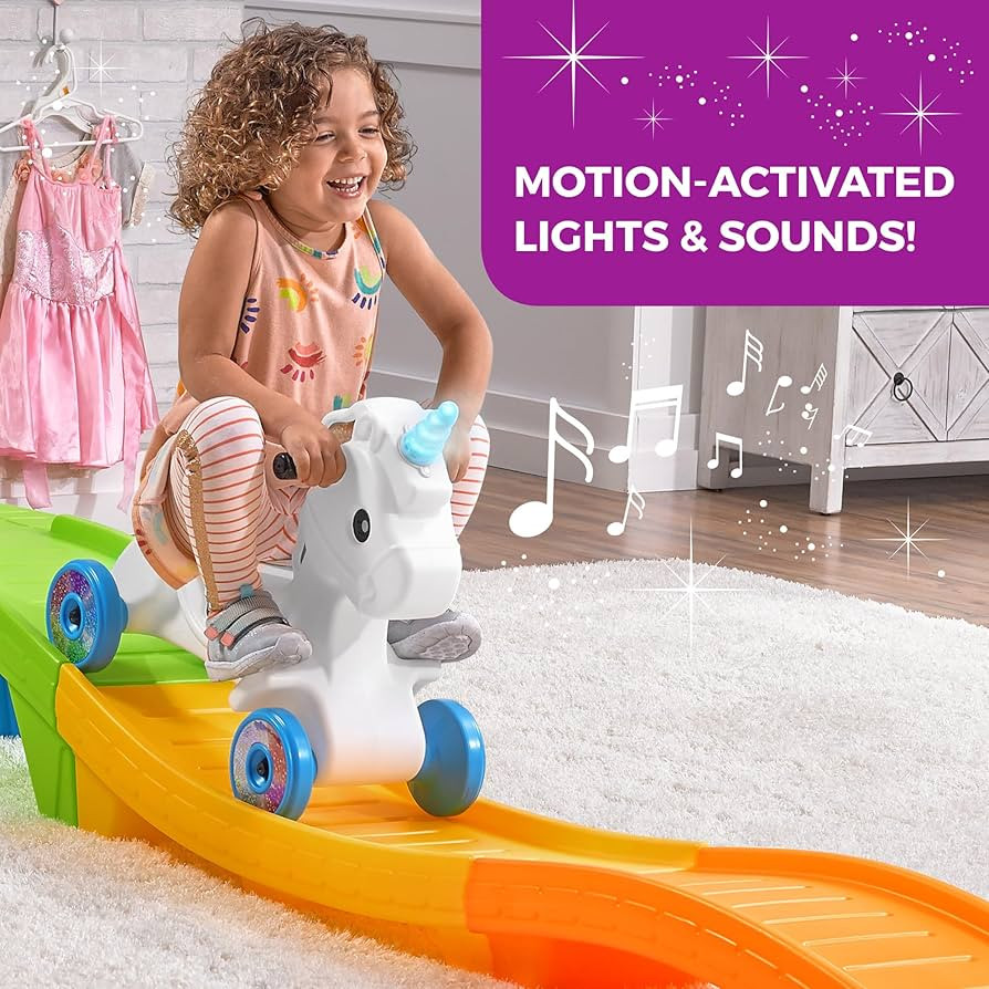 Step2 Unicorn Up & Down Roller Coaster Kids Ride On Toy, Push Car, Indoor/Outdoor Playset, Made o... | Amazon (US)