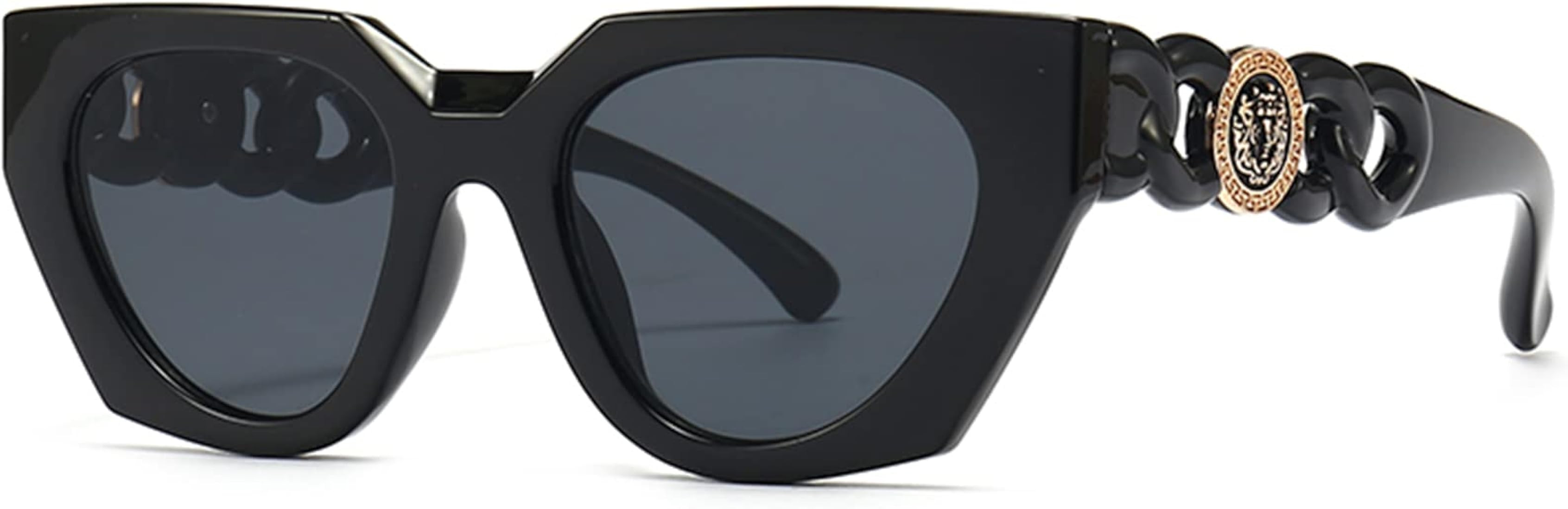 SeeBand Retro Cat Eye Sunglasses for Women Men Thick Frame Irregular Cat Eye Sunnies 90's Vintage... | Amazon (US)