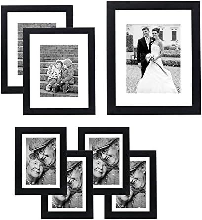 Americanflat 7 Pack Gallery Wall Set | Displays One 11x14, Two 8x10, and Four 5x7 inch photos. Sh... | Amazon (US)