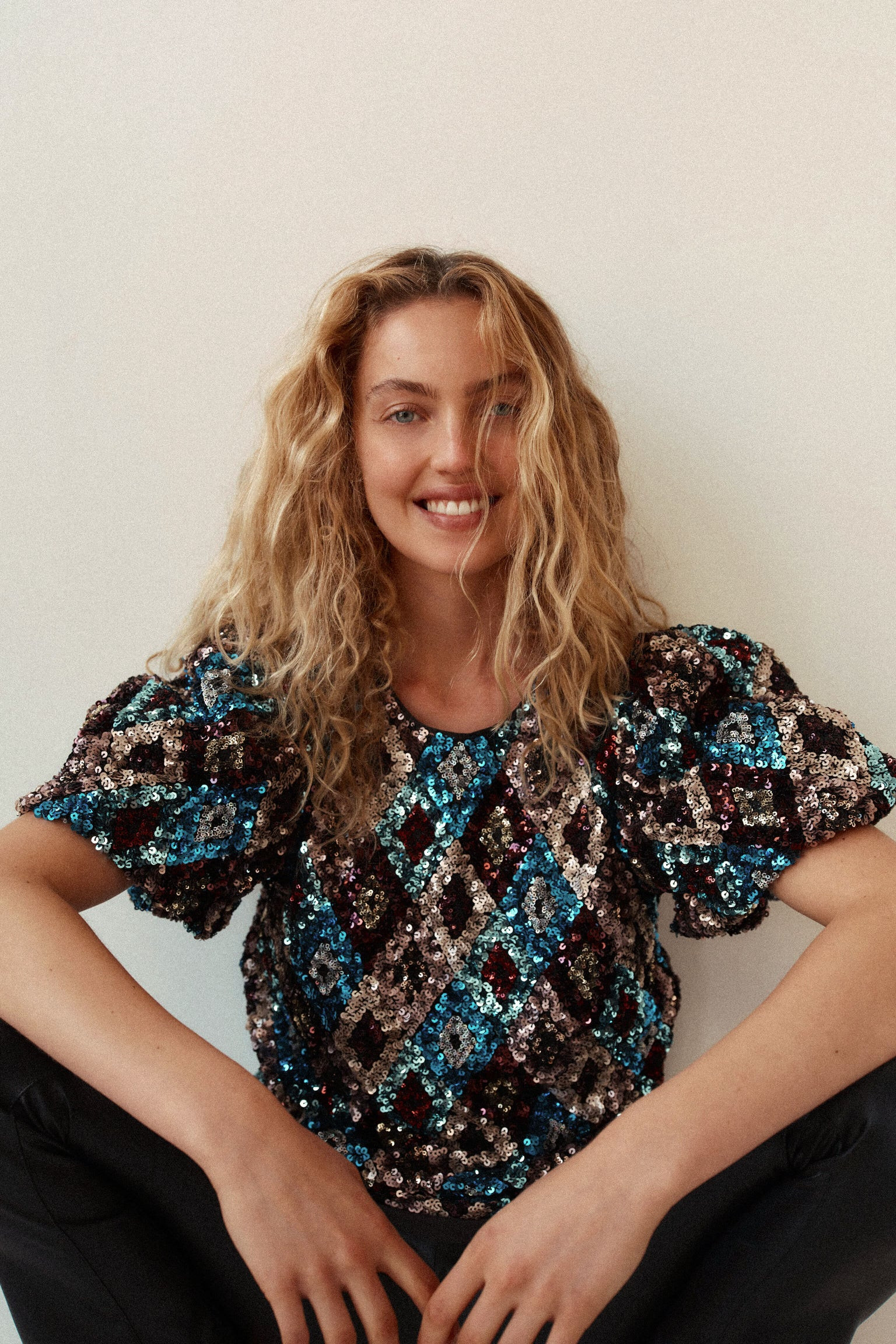 Multi Sequin Jada Blouse | Tuckernuck (US)