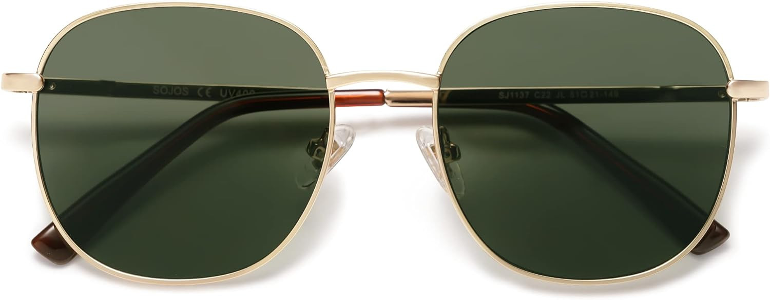 SOJOS Classic Square Sunglasses for Women Men with Spring Hinge AURORA SJ1137 | Amazon (US)