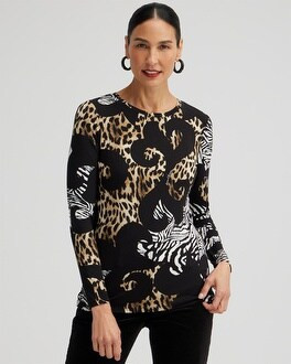 Touch of Cool Mixed Animal Layering Tee | Chico's