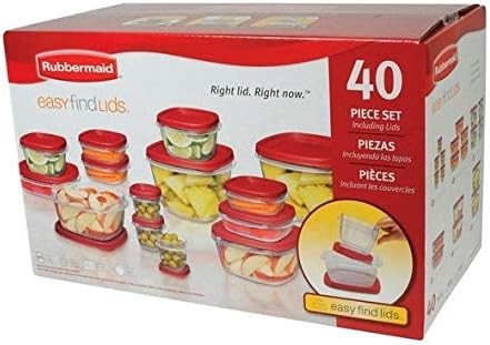 Rubbermaid Easy Find Lids Assorted Food Storage Container Set 40 pc. | Amazon (US)