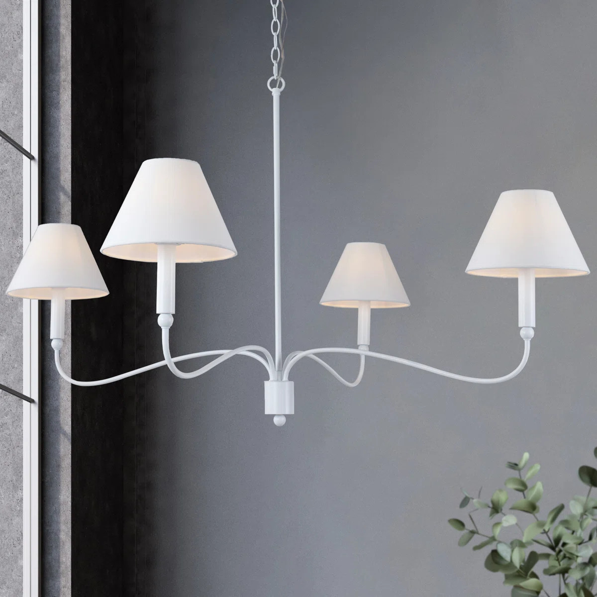4-Light Dimmable Classic / Traditional Fabric chandelier | Wayfair North America