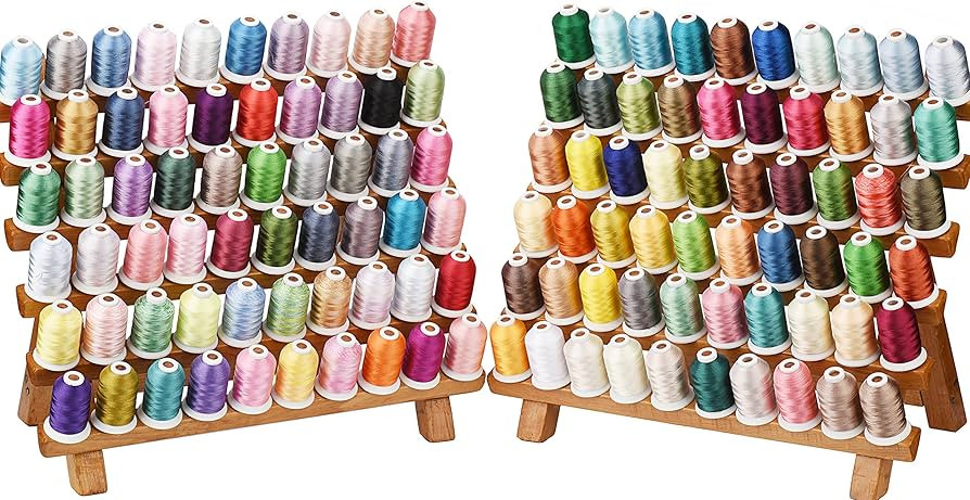 Simthread 120 Madeira Colors Polyester Machine Embroidery Thread Kit 550Y(500M) Similar to Madeir... | Amazon (US)