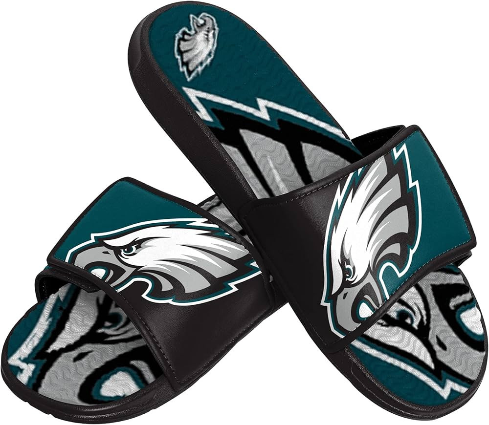 FOCO Men's NFL Team Logo Athletic Gel Sandal Slides | Amazon (US)