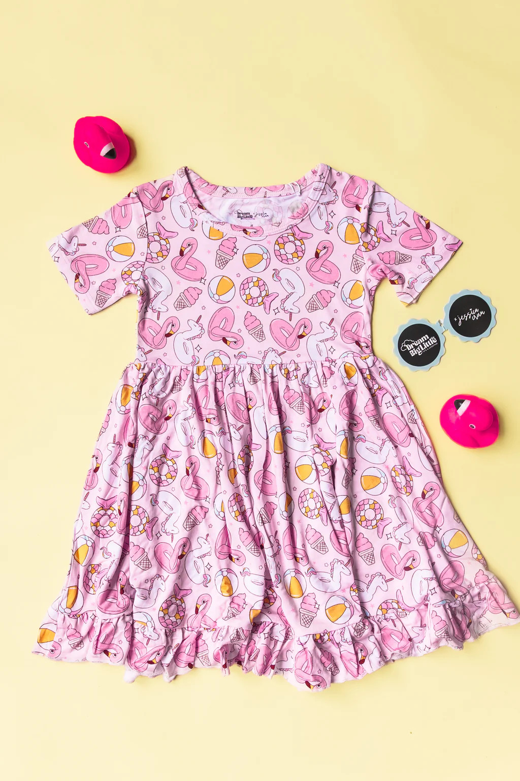 EXCLUSIVE GIRLS JUST WANNA HAVE SUN DREAM RUFFLE DRESS | DREAM BIG LITTLE CO