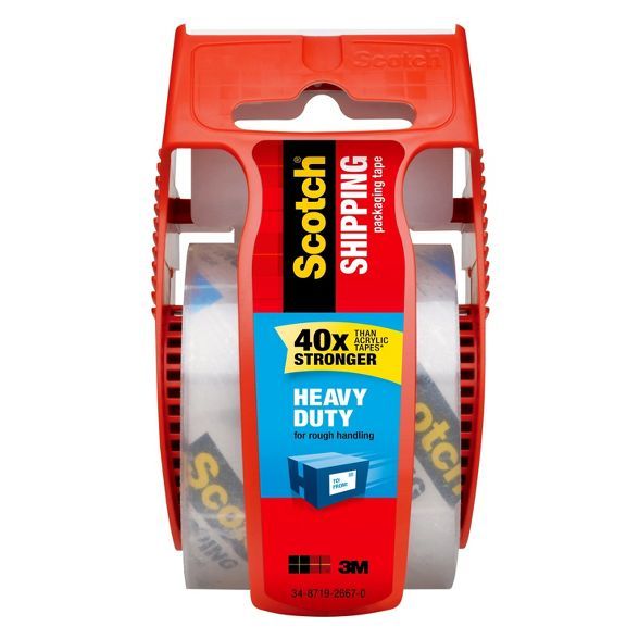 Scotch Heavy Duty Shipping Tape with Dispenser 1.88" x 25.4m | Target