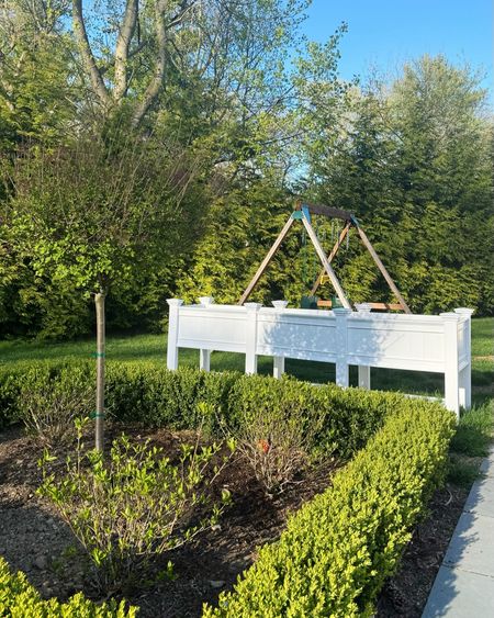 White raised garden beds (this length is one main planter + two of the extension kits!) 🍃  

#LTKhome #LTKSeasonal