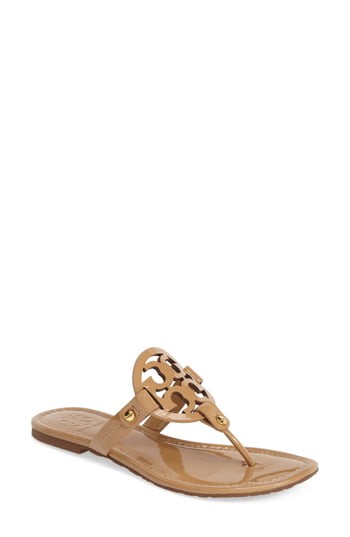 Women's Tory Burch 'Miller' Flip Flop, Size 5 M - Beige | Nordstrom
