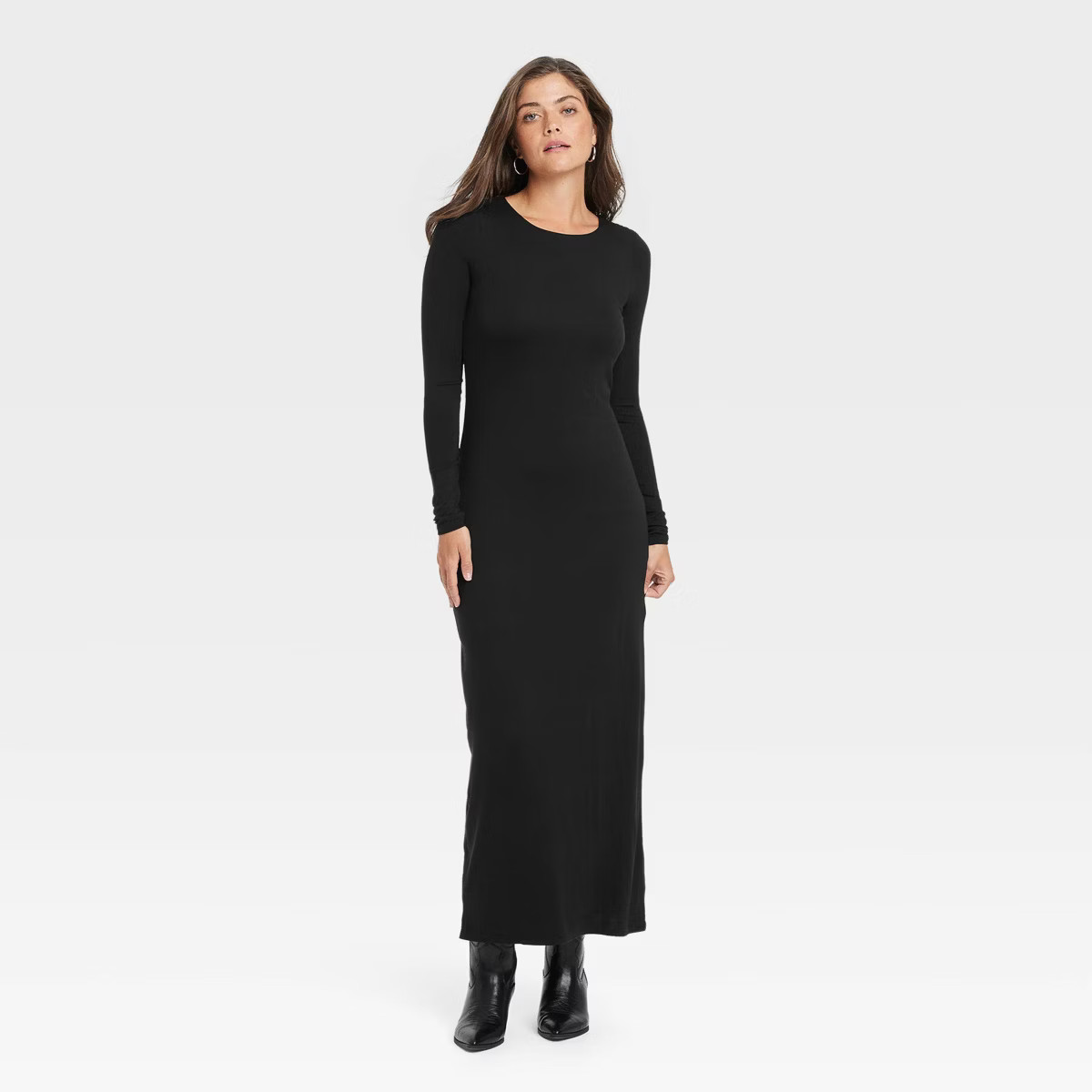Women's Long Sleeve Knit Maxi T-Shirt Dress - Universal Thread™ | Target