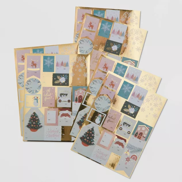 90ct Peel & Stick Gift Tag Gold/Pink/Blue - Wondershop™ | Target