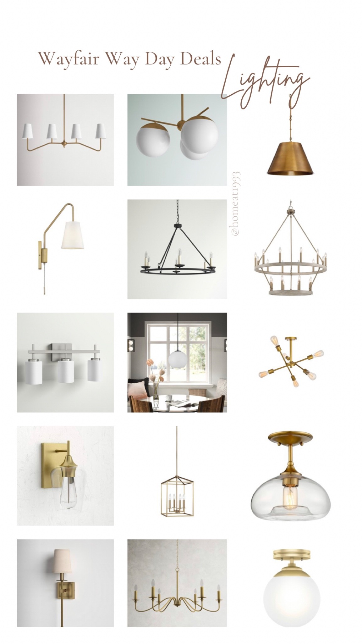 Wayfair way day deals lighting brass black modern farmhouse 