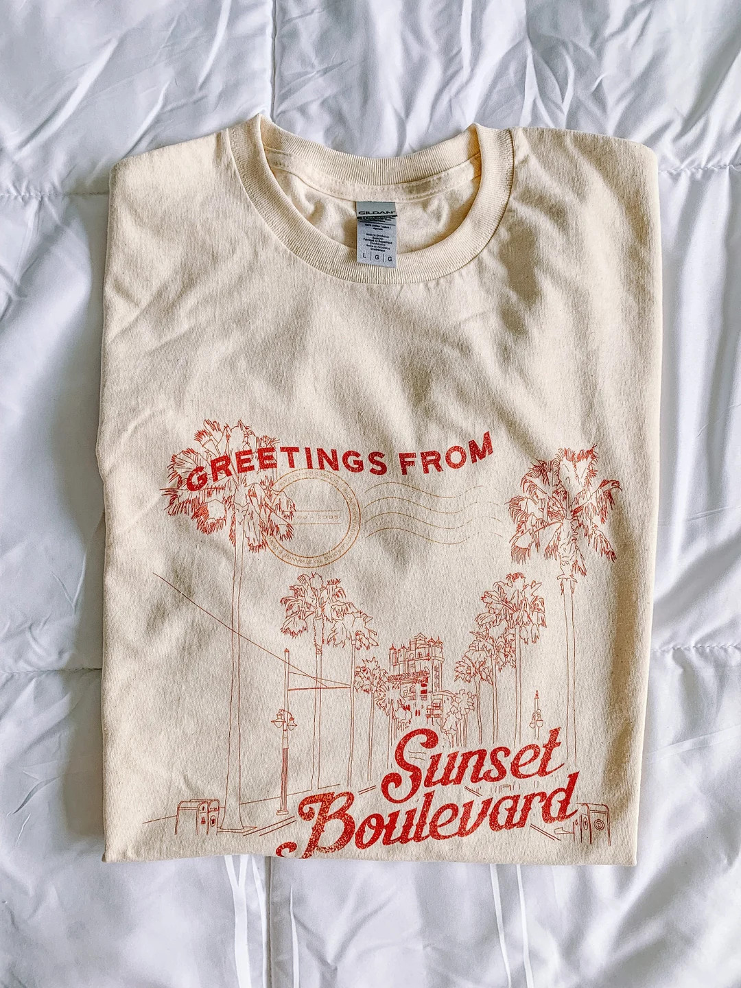 Sunset Boulevard Greetings Graphic Tee, greetings from, hollywood studios tshirt, unique theme pa... | Etsy (US)