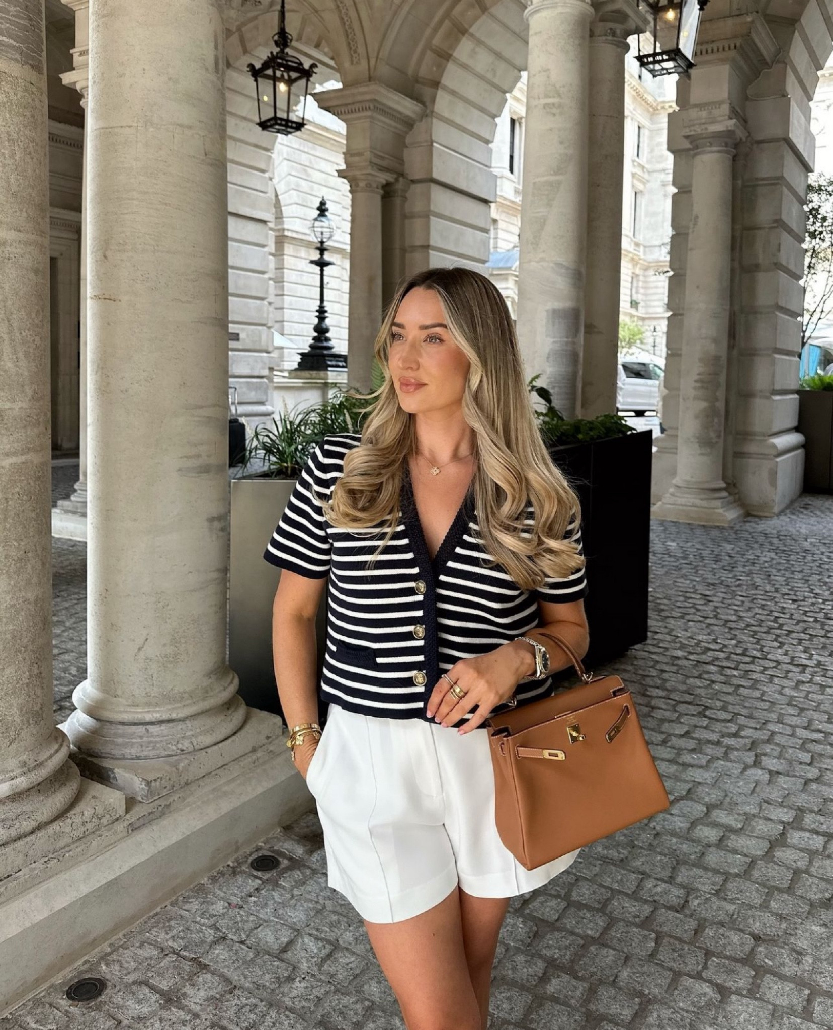 Summer looks perfect for a heatwave in London 🖤 black and white stripes, monochrome outfit also perfect for smart casual workwear, with tan Hermes accessories 

#LTKworkwear #LTKsummer #LTKuk