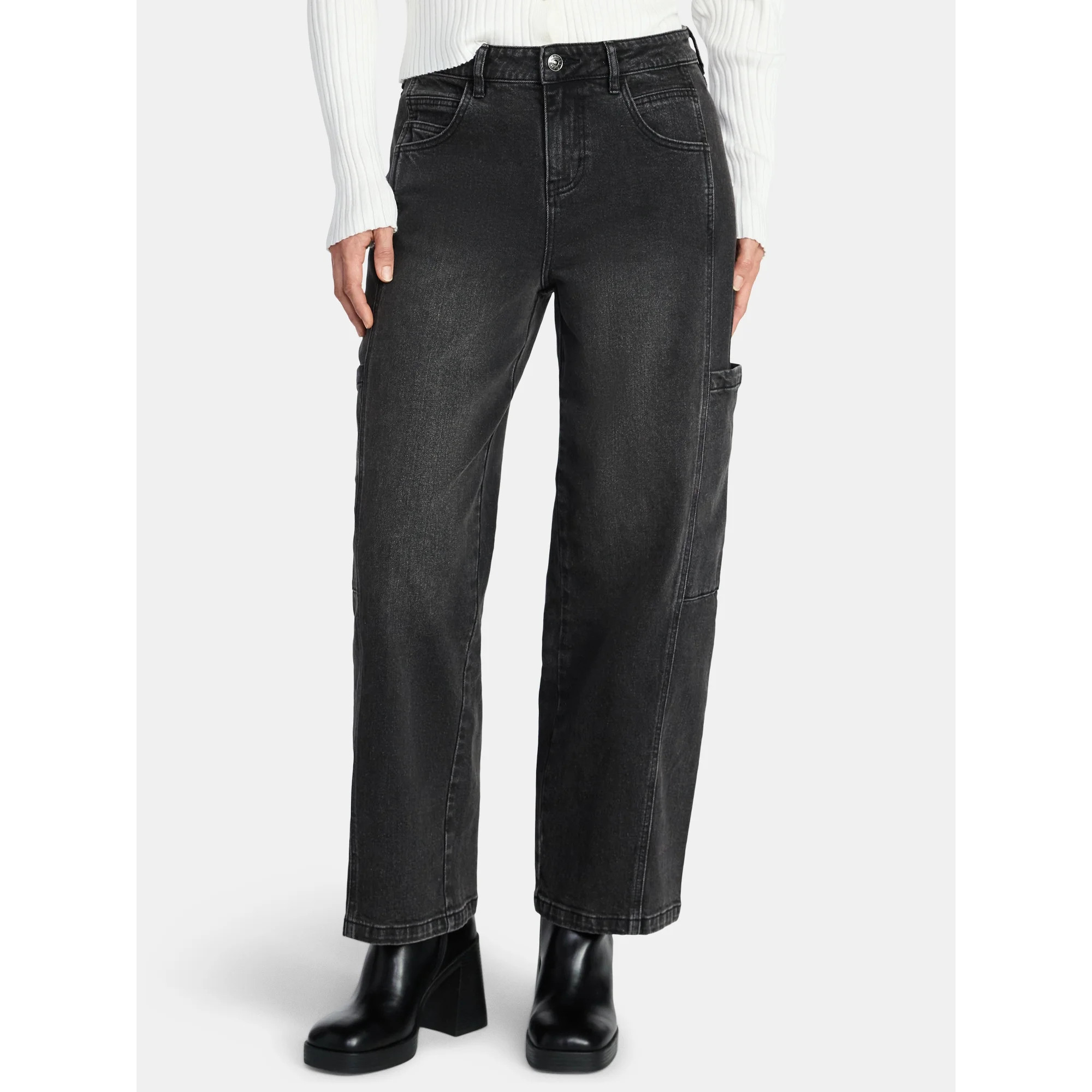 Madden NYC Women's Straight Leg Skater Jeans, 29" Inseam, Sizes 00-18 | Walmart (US)
