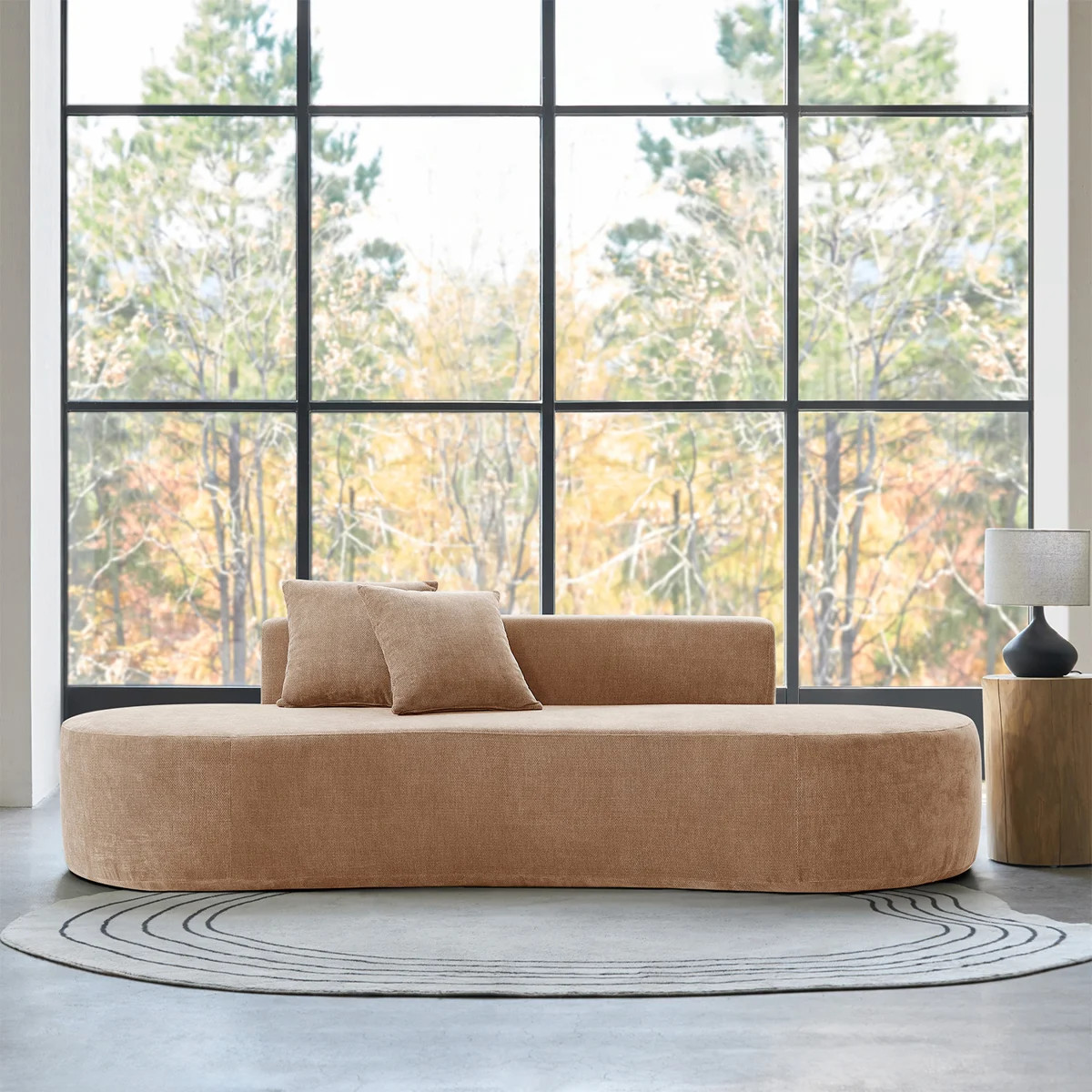 Nerio Boneless Modern 94" Compression High-Density Foam Sofa with 2 Pillows | Wayfair North America