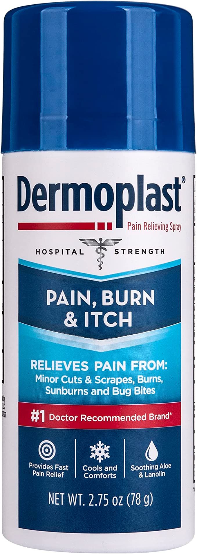Dermoplast Pain, Burn & Itch Relief Spray for Minor Cuts, Burns and Bug Bites, 2.75 Oz (Packaging... | Amazon (US)