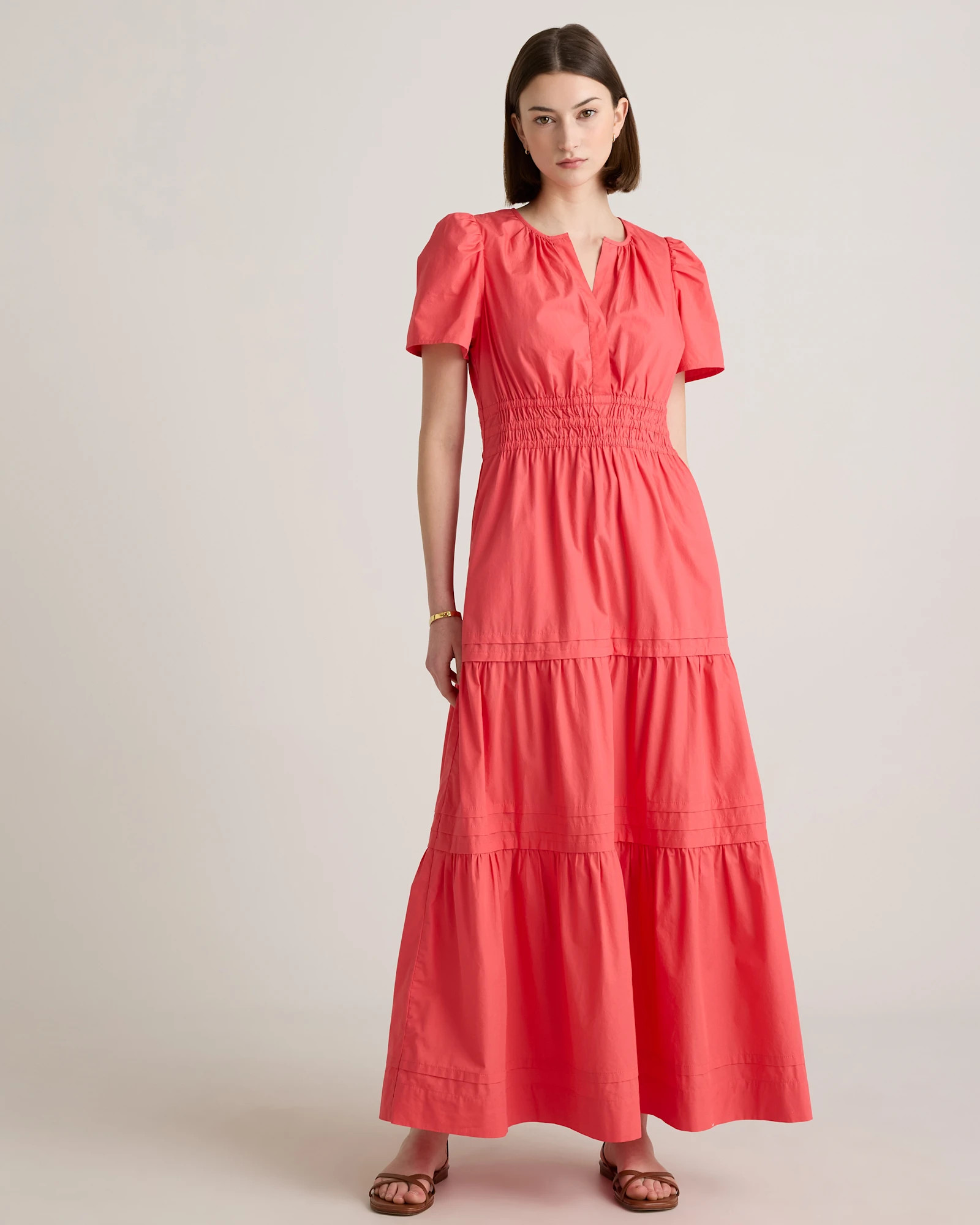 100% Organic Cotton Tiered Maxi Dress | Quince