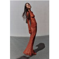 Robyn Sheer Lace Maxi Skirt - Chilli I MESHKI I Size XXS | MESHKI US