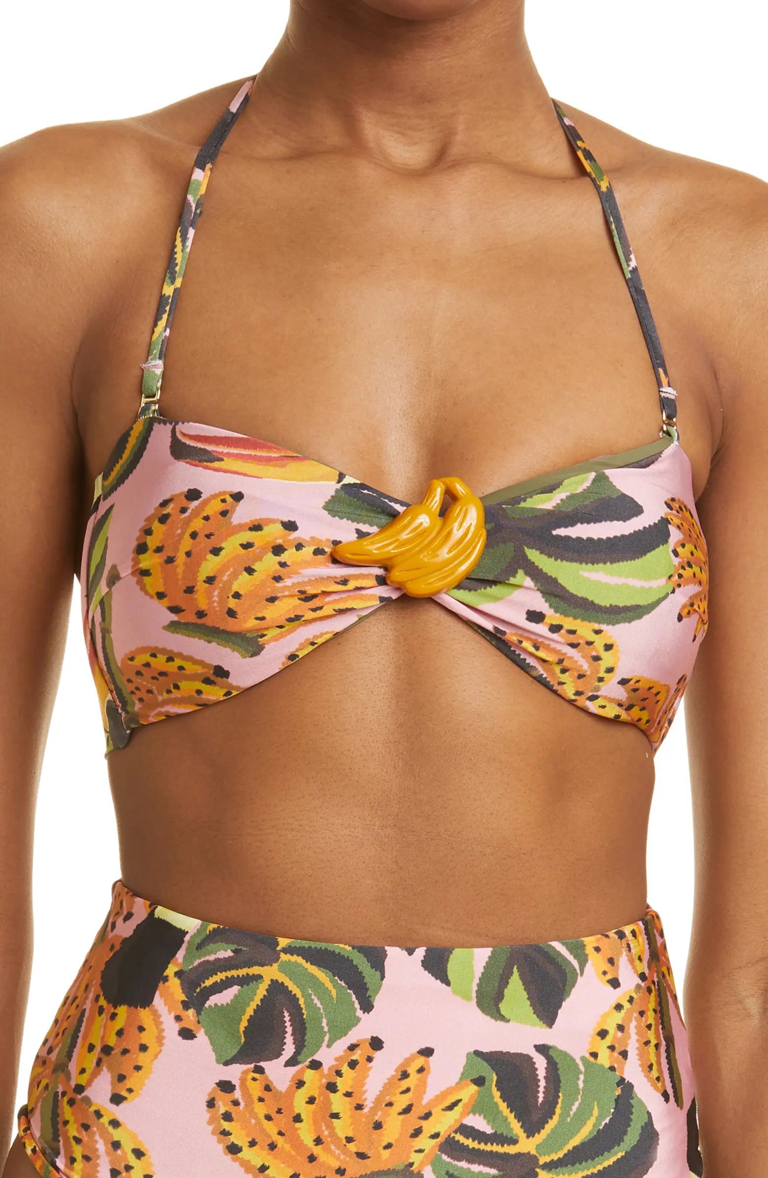 FARM Rio Toucananas Convertible Halter Bikini Top | Nordstrom | Nordstrom