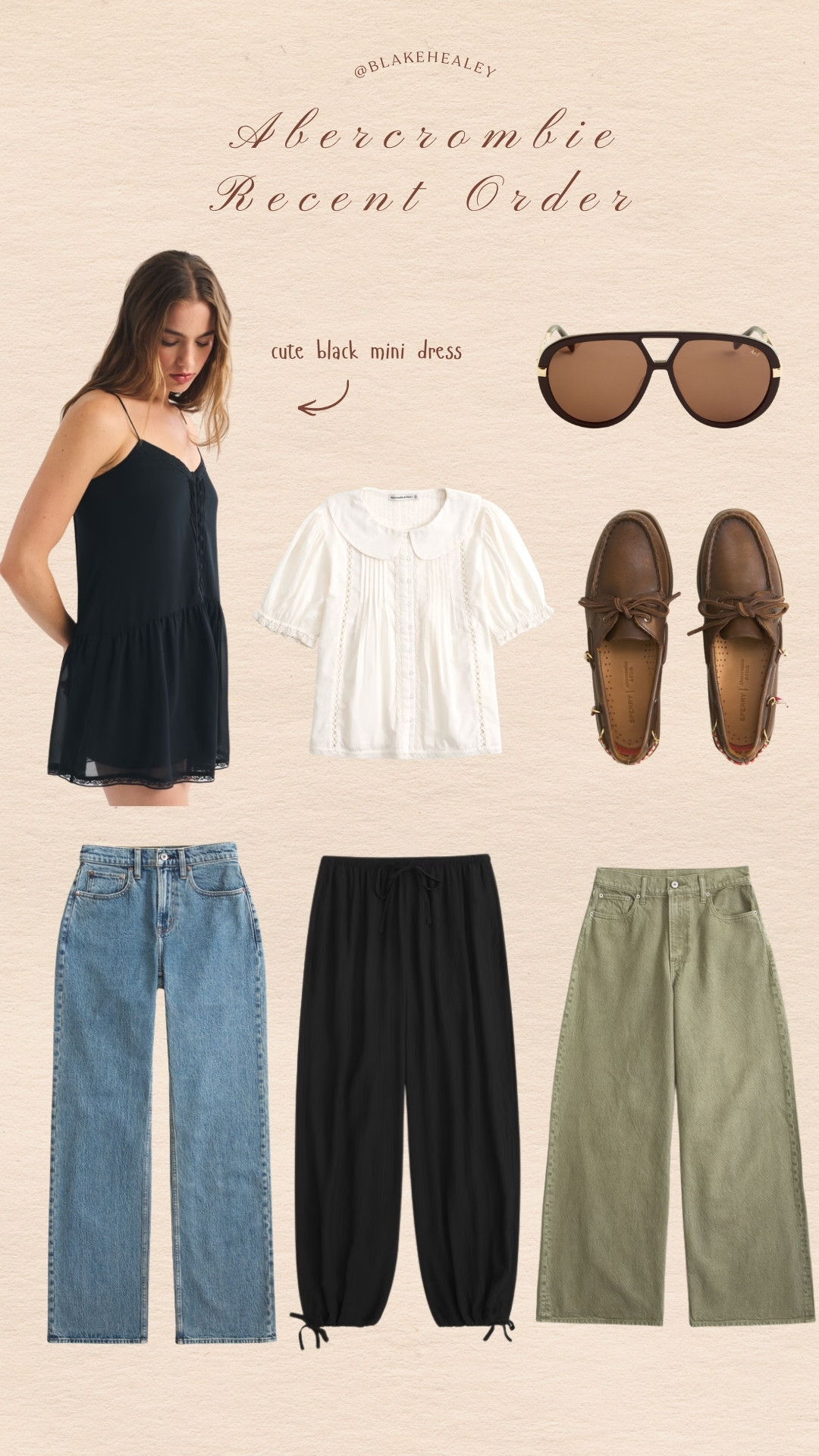 Recent order for summer from Abercrombie! @abercrombie #AbercrombiePartner #Ad 

Dress- xs petite 
Shirt- small 
Jeans- 26short
Black Pants- small short 
Shoes tts 

 