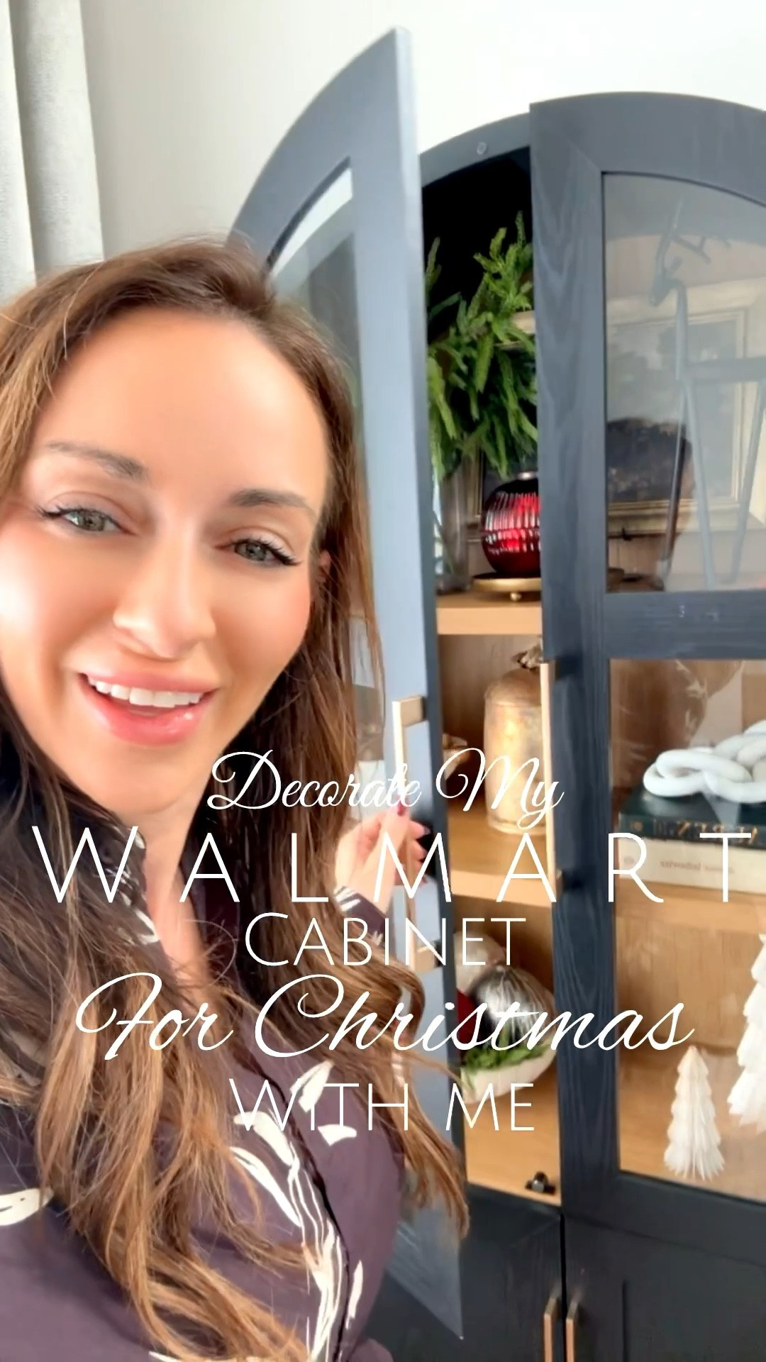 Decorate my Walmart arched cabinet for Christmas with me! #walmart

#LTKHome #LTKSeasonal #LTKHoliday