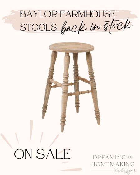 These Baylor Farmhouse Stool are back in stock & on sale!!! Get them for yourself! 

#LTKFind #LTKhome #LTKSale