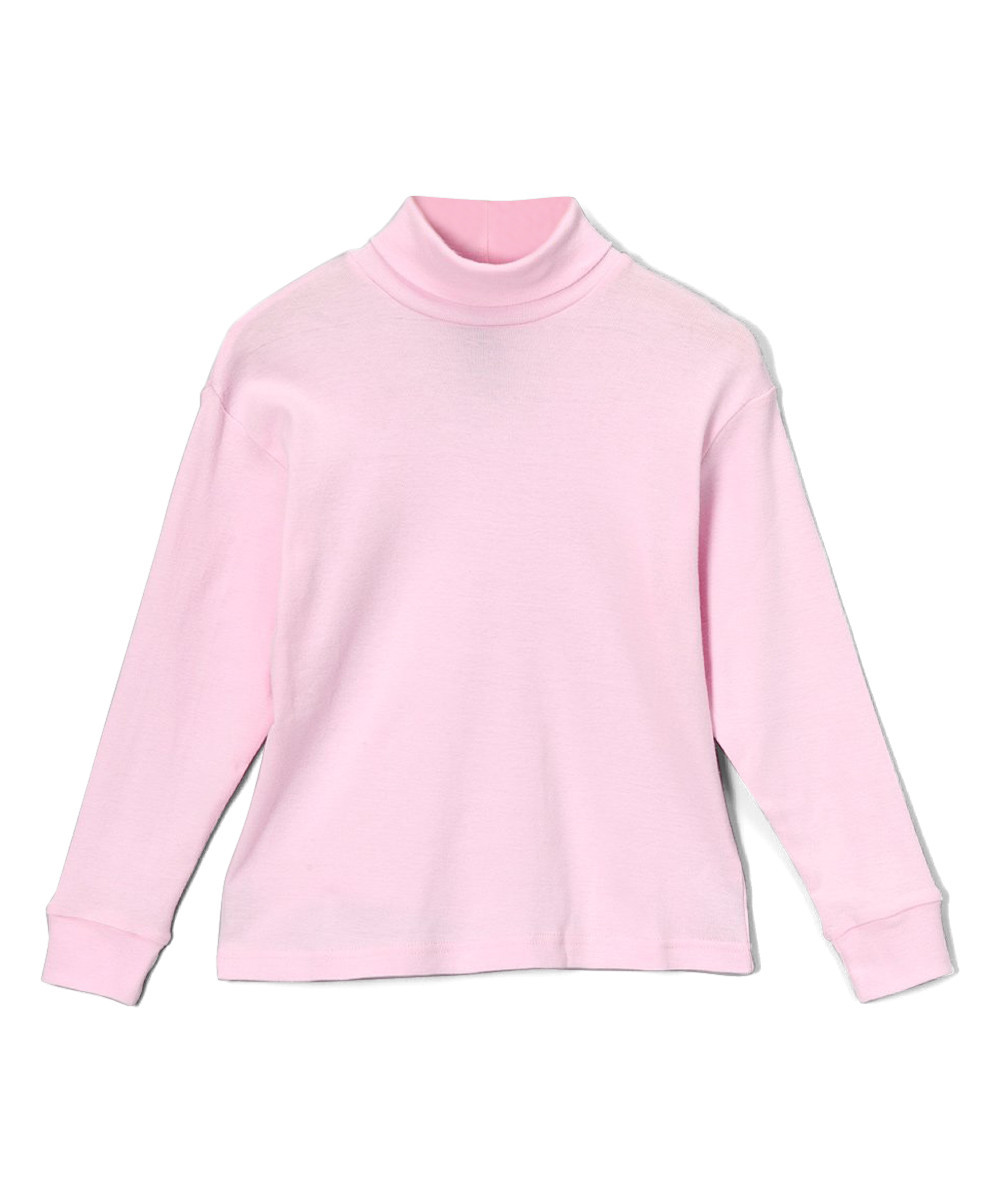 Leveret Girls' Turtlenecks Light - Light Pink Turtleneck - Toddler & Girls | Zulily