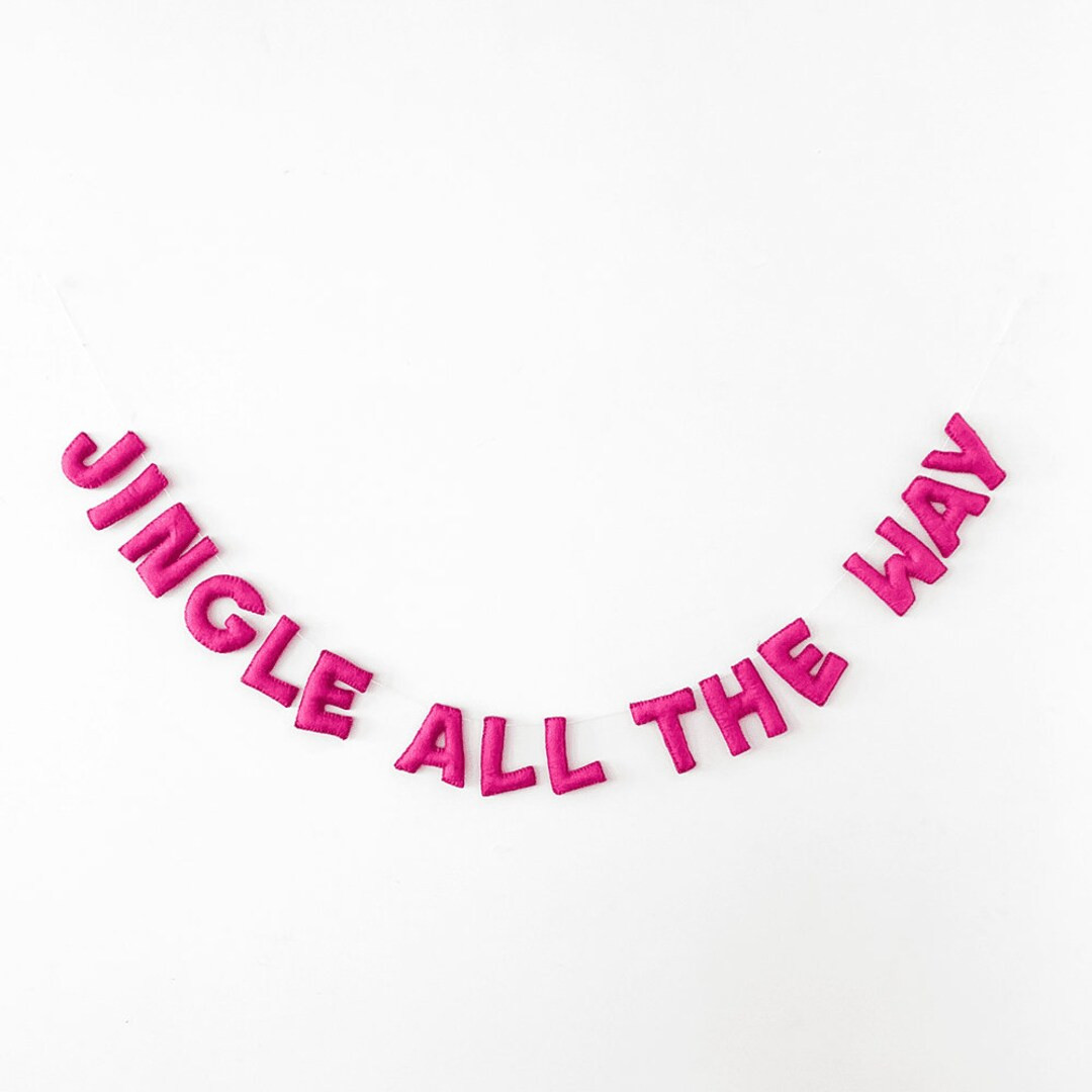 Jingle All the Way Wool Felt Garland - Etsy | Etsy (US)