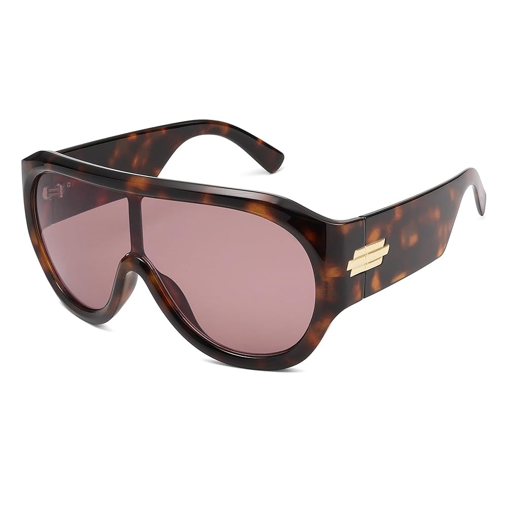 Oversized Aviator Sunglasses for Men Women Trendy Wrap Around Sun Glasses AR82273 | Amazon (US)