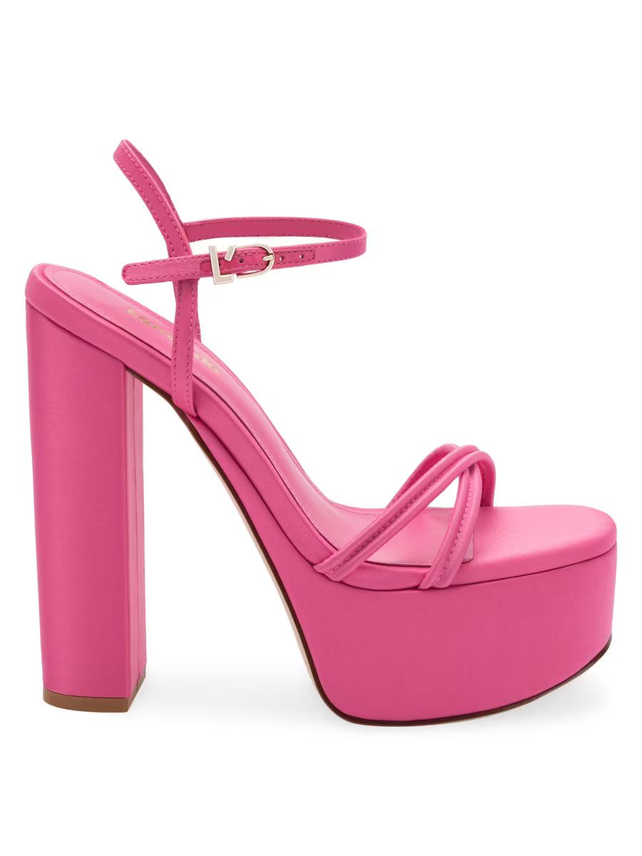 Annie 140MM Satin Platform Sandals | Saks Fifth Avenue
