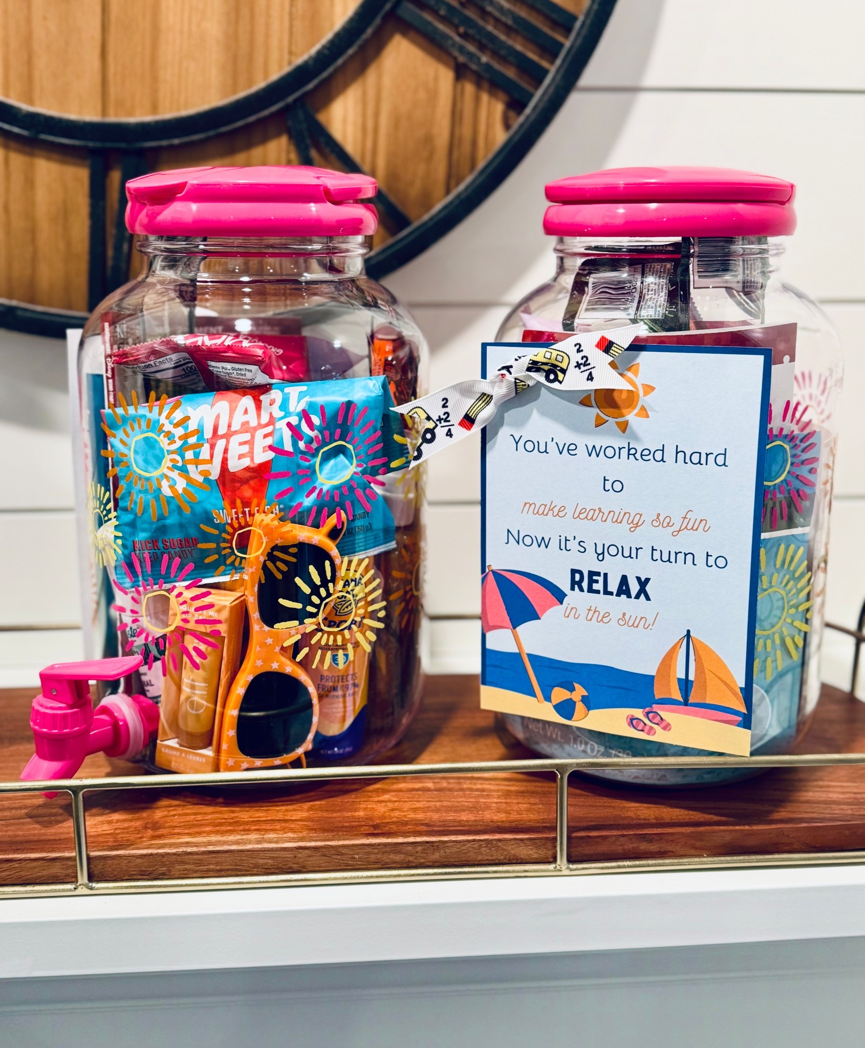 They taught the ABCs… now it’s time for SPF! 🏖️☀️ Wrapped up these little jars of sunshine for the teachers—filled with beach-day must-haves and a few treats to help them kick off a well-deserved summer break. Cheers to no lesson plans, no grading, and plenty of relaxing! 😎🍹 #TeacherGifts #SchoolsOut #TimeToRelax

#LTKSummerEdit #LTKSwim