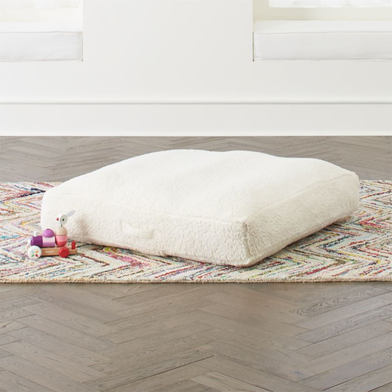 Faux Shearling Teepee Floor Cushion | Crate & Barrel