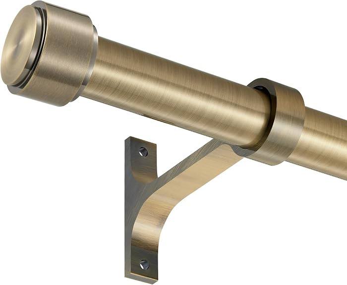Antique Bronze Curtain Rods for Windows 28 to 48", 1-Inch Curtain Rods with Aluminum Brackets and... | Amazon (US)