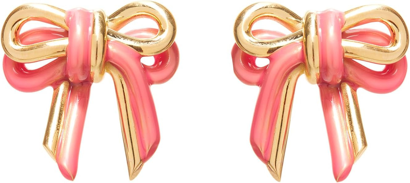 Amazon.com: Oscar de la Renta, Mini Bow Two-Tone Earrings, Rose : Luxury Stores | Amazon (US)
