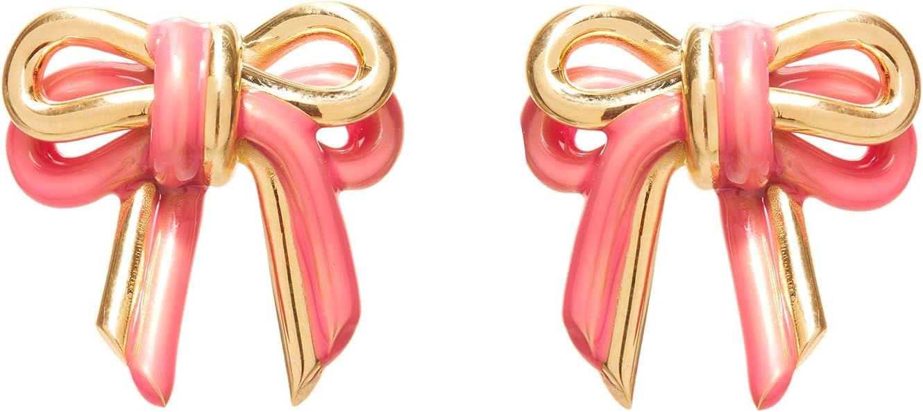 Amazon.com: Oscar de la Renta, Mini Bow Two-Tone Earrings, Rose : Luxury Stores | Amazon (US)