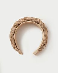 Bijou Gold Diamanté Braided Headband | Loeffler Randall