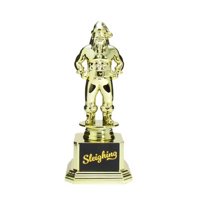 Paper Riot Co. 'Sleighing' Gold Handsome Santa Trophy | Target