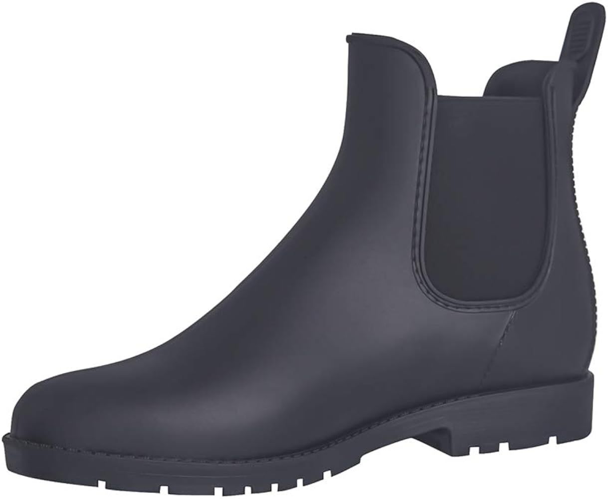 Chelsea Rain Boots for Women - Fashion Elastic Rubber Ankle Rain Footwear, Waterproof Non-Slip Sh... | Amazon (US)