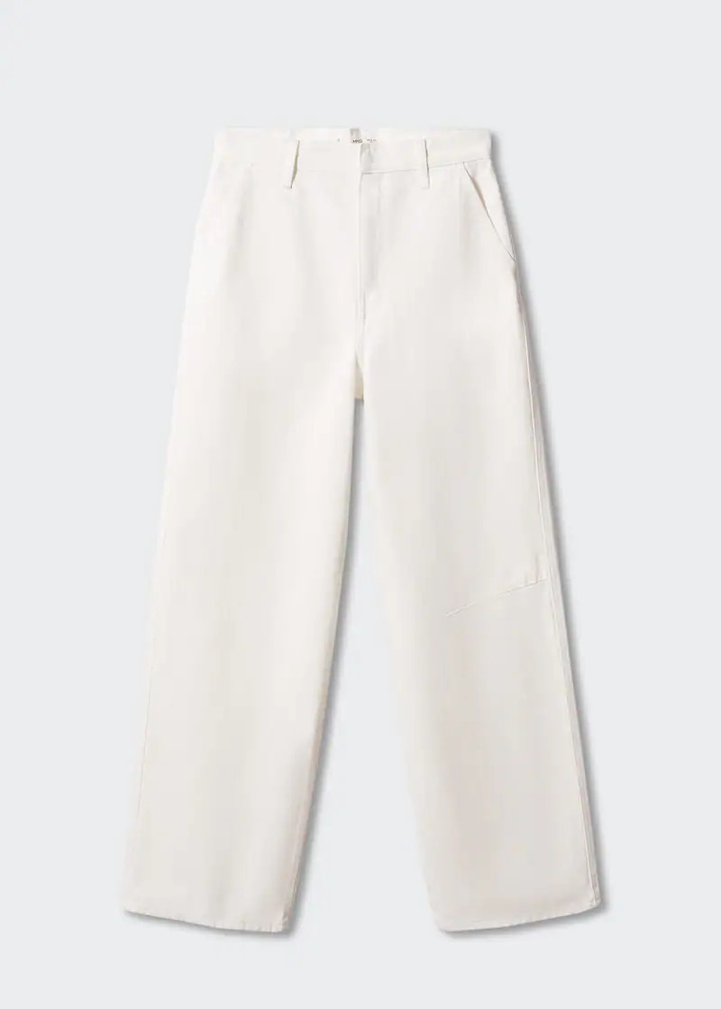 Wideleg mid-rise jeans -  Women | Mango United Kingdom | MANGO (UK)