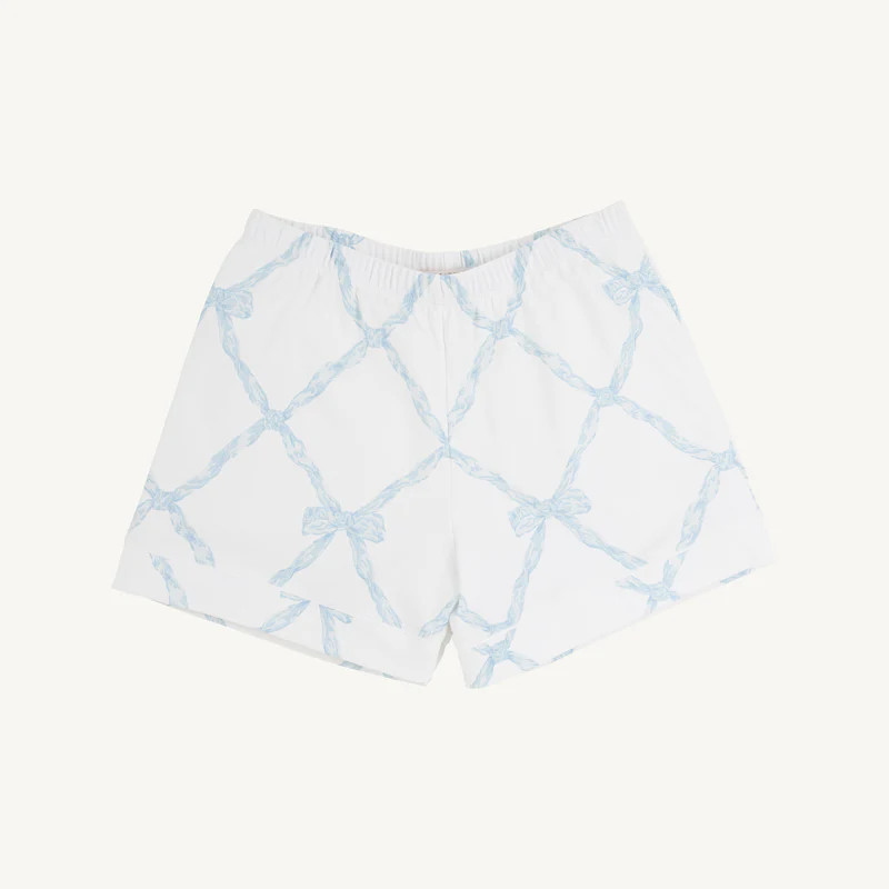 Let Me Lounge Shorts (Women) - Buckhead Blue Belle Meade Bow | The Beaufort Bonnet Company