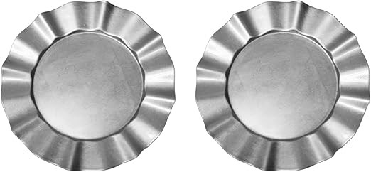 Decorative Wave Brim Border Charger Plate, 13" Round Holiday Tabletop Charger Plate For Dining, W... | Amazon (US)