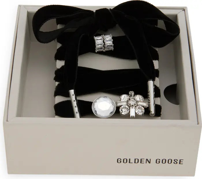 Skins Crystal Charm Velvet Shoelaces | Nordstrom