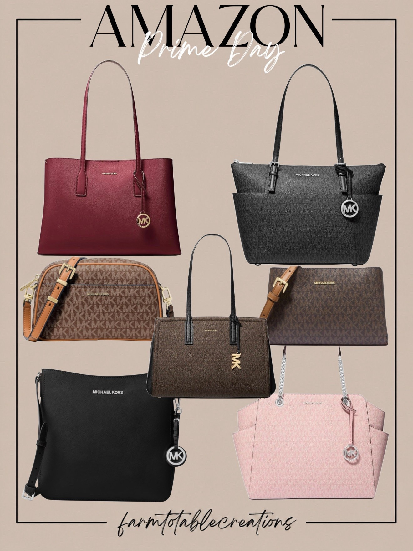 Amazon Prime Day Michael Kors Handbag Deals 👜✨

These Amazon Prime Day Michael Kors finds are such a good mix of everyday totes, crossbody bags, and classic logo styles. From rich burgundy and timeless black to signature brown and soft blush pink, there’s an option here for just about every wardrobe.

These would be great for work, travel, everyday errands, or even getting a head start on holiday gifts. If you’ve had a Michael Kors bag sitting in your cart, Prime Day is a great time to watch for a price drop.

Follow @farmtotablecreations on Instagram for more cozy home finds and trending decor.

#LTKStyle #LTKSaleAlert #PrimeDay #AmazonPrimeDay #PrimeDayDeals #AmazonFashion #MichaelKors #HandbagDeals #DesignerDeals #AmazonFinds #ToteBag #CrossbodyBag #GiftIdeasForHer #AmazonDeals #FashionFinds
