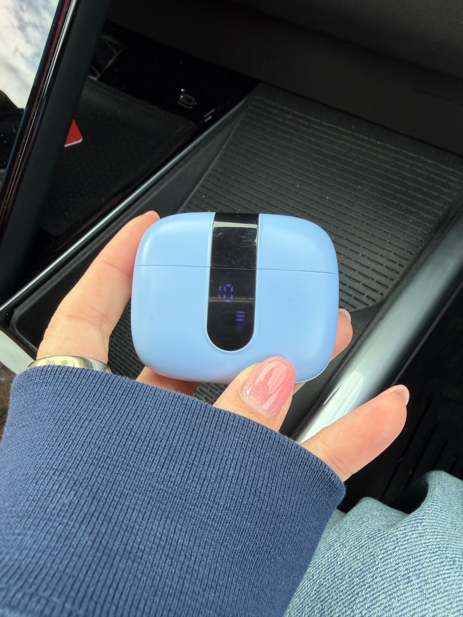 Love these earbuds because they charge on my car charging pad!