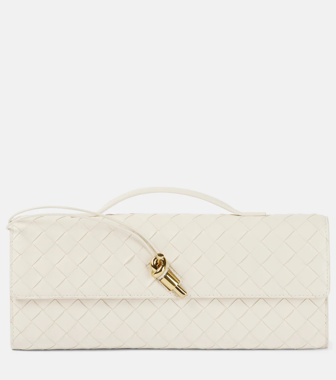 Andiamo Intrecciato leather clutch | Mytheresa (INTL)