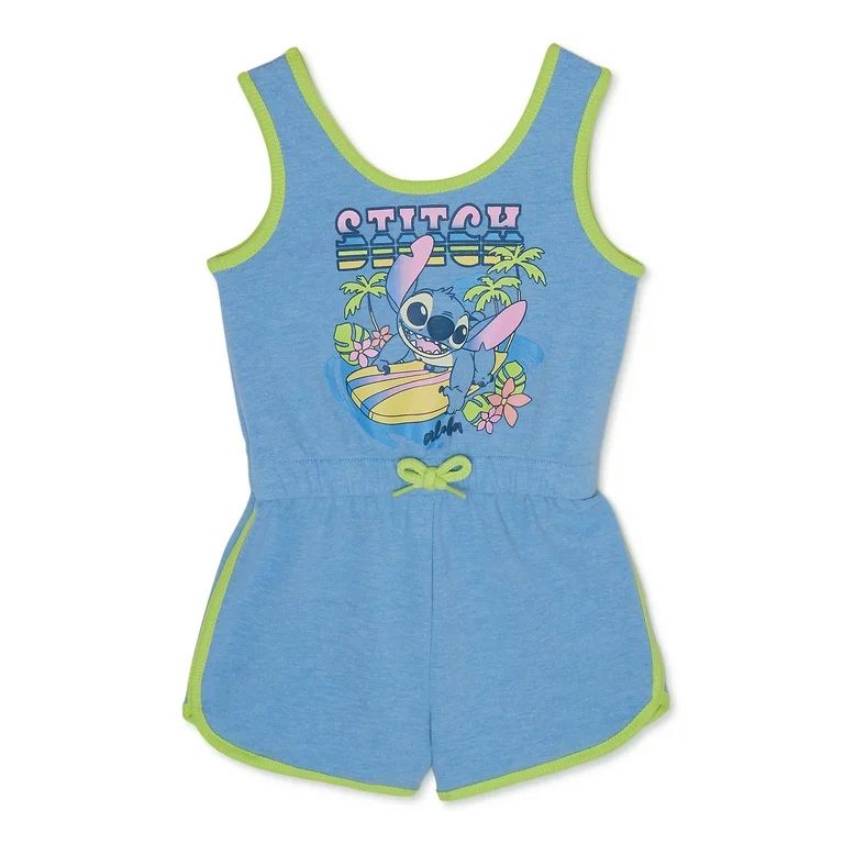Stitch Toddler Girls Romper, Sizes 12M-5T | Walmart (US)