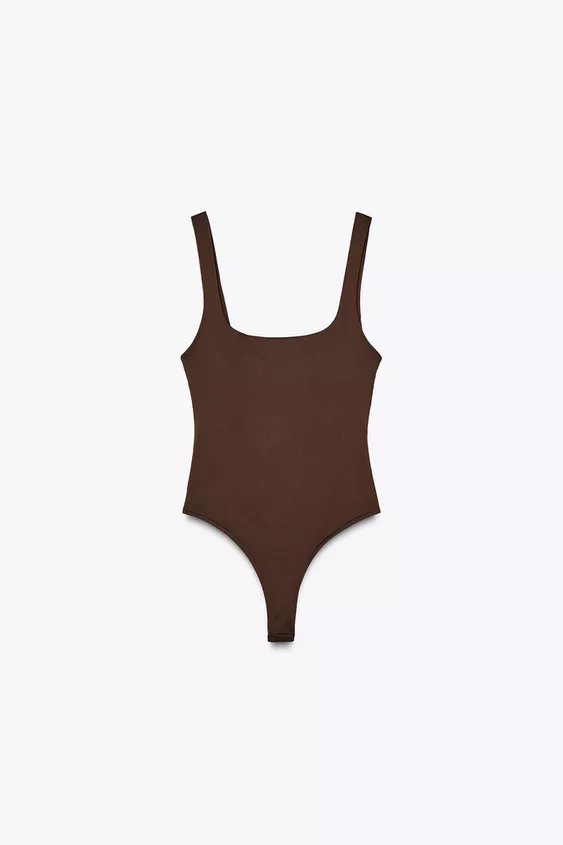 POLYAMIDE STRAPPY BODYSUIT | Zara UK