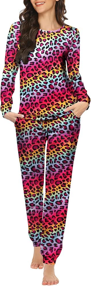 Ekouaer Womens Jogger Pajama Sets Long Sleeve Sleepwear Round Neck Nightwear Soft Pjs Lounge Sets... | Amazon (US)